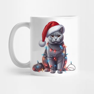 Christmas Chartreux Cat Mug